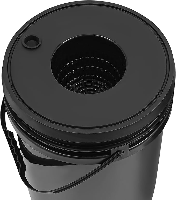 Hydroponics Growing System Kit Hydroponic Bucket System 5.28 Gallon Deep Water Culture Growing Kit with Pump Recirculating Drip Garden System with Air Stone for Indoor/Outdoor Vegetables