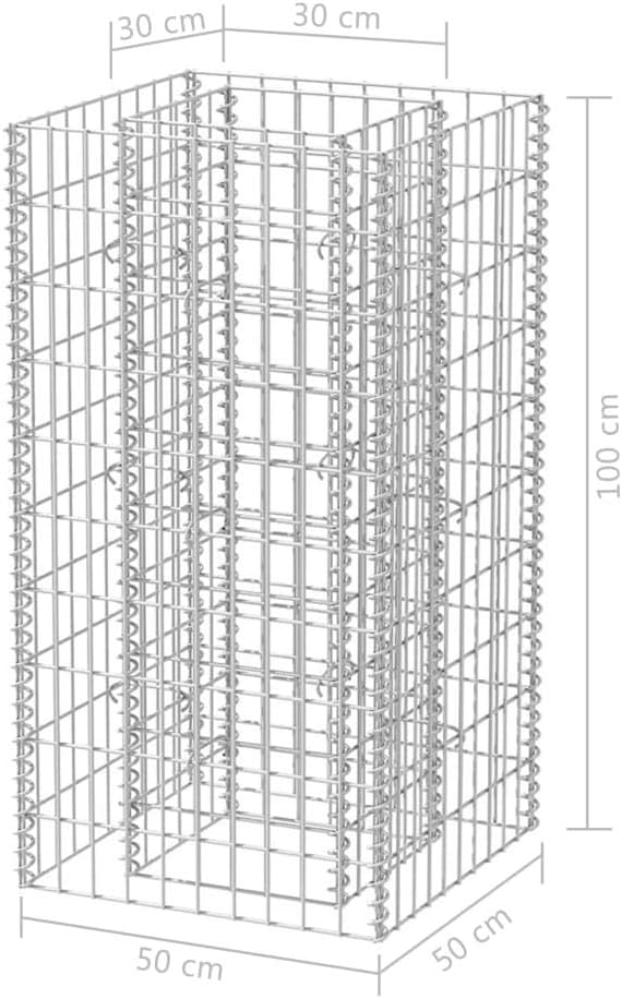 Gabion Raised Bed Steel 19.7x19.7x39.4
