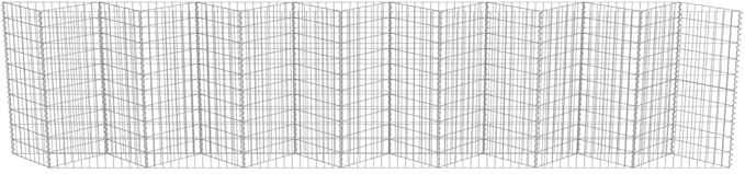 Outdoor Garden Gabion Wall Gabion Stone Basket Planter Raised Vegetable BedSteel Garden Decoration Galvanized Steel 177.2x11.8x39.4
