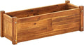 Garden Raised Bed Outdoor Wooden Planter Box 29.9 x 10.9 x 9.8 Vine Plants Vegetables Climbing for Garden Patio Balcony Backyard and Outdoors - Acacia Wood