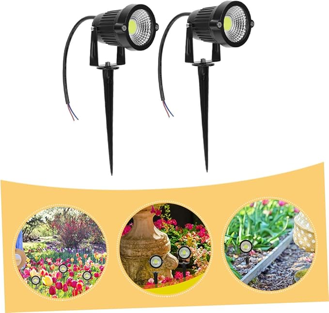 2pcs Creative Led Landscape Light In-ground Decorative Light for Garden and Pathway Cob Outdoor Lighting Easy Installation