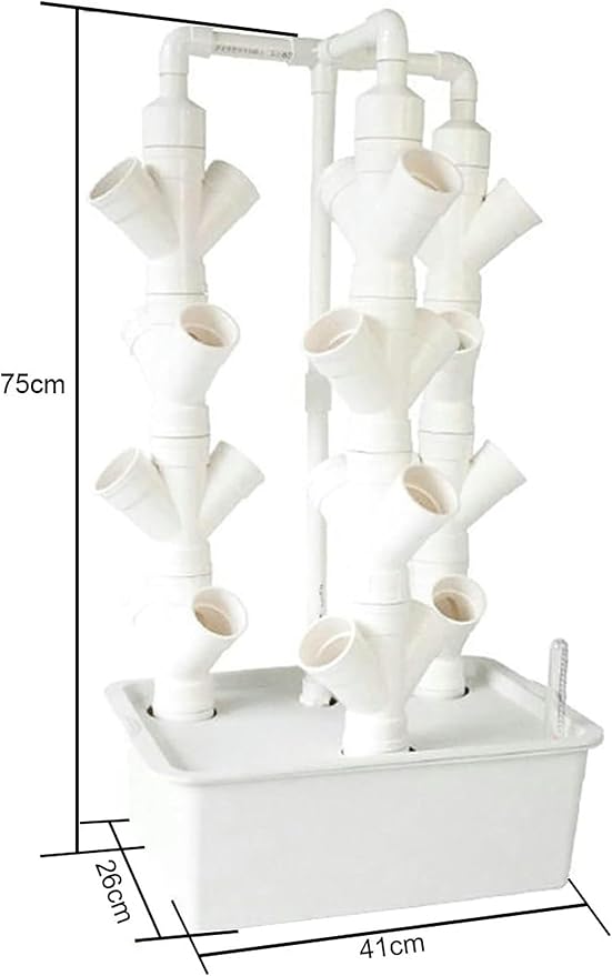Indoor Hydroponic Growing System Freestanding Planting Tower SetPlant Vertical Hydroponics Hydroponic Planter for Herb VegetableA