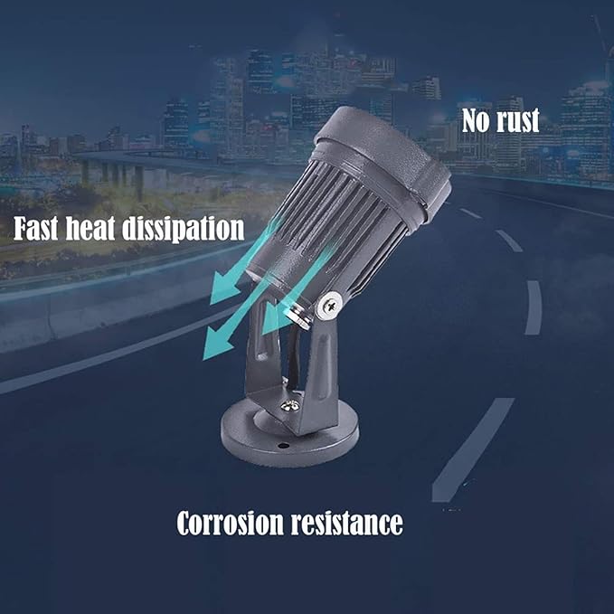 LED Landscape Lights - 3WOutdoor LED Floodlight Outdoor Landscape Lights Beam Light P67Waterproof Advertising Signs Projection Disc SpotlightLawn Garden Ground Light(RGB3W(220V))