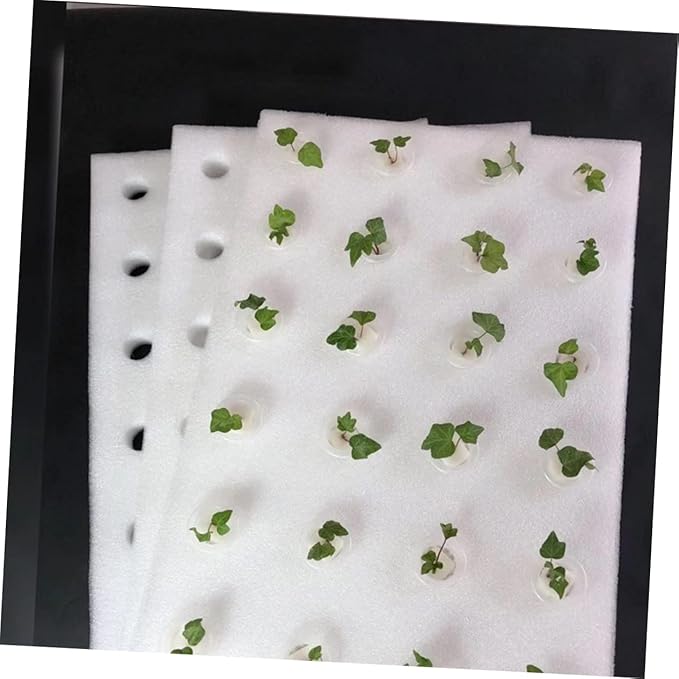 40mm Soil-Free Sponge Planting Tray for Hydroponics Floating Gardening Tray with Cylinder Cups and Plastic Net Baskets for Greenhouse Vegetable Cultivation