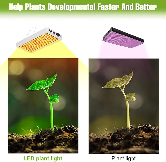300W LED Plant Lights Full Spectrum Grow Lamp 100-277V Sunlight Planting Fill Light UV IR Indoor Hydroponic Greenhouse Tent Veg/Bloom Modes Dimmable Flower Succulent Cultivation Lighting Hook US Plug