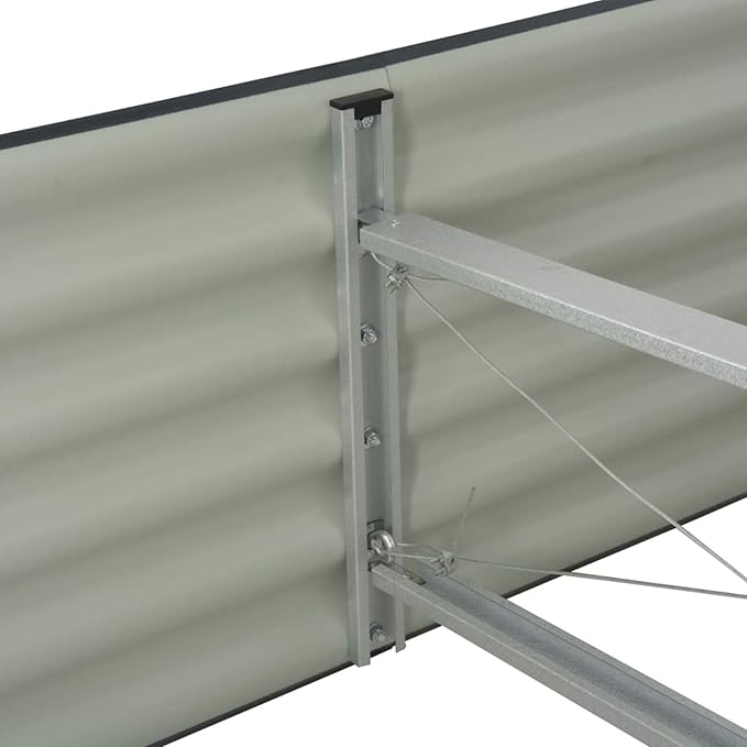 Garden Raised Bed Galvanized Steel Planter Large Durable 94.5x31.5x17.3 in for Outdoor Gardening Balcony Patio