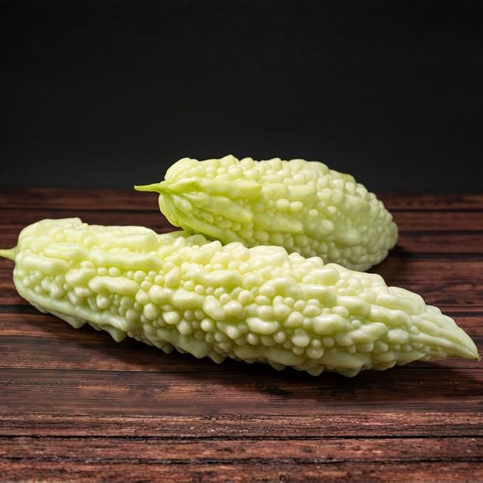 White Jade Bittermelon Live Plant Rare White Bitter Melon Vine Edible Vegetable Starter for Planting 6-8 Inches Tall in 4 Inch Pot