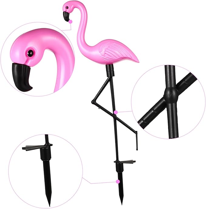 ARTIBETTER Solar Flamingo Pattern Led Garden Light Ground Spotlight Outdoor Decorative Pathway Lights