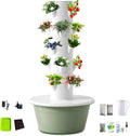 ZAIHW Industrial Hydroponic Tower System – ABS Vertical Planters with Water Circulation &amp Timer Perfect for Balcony/Warehouse Farming5-Layers-Green