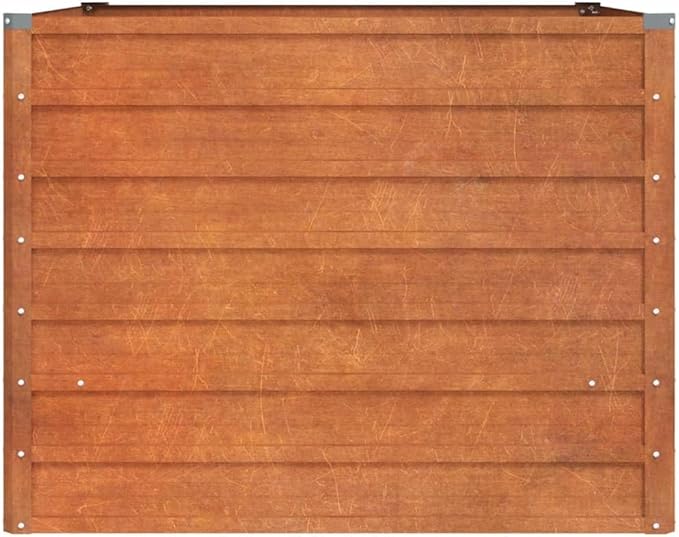 Large Corten Steel Garden Raised Bed Rustic &amp Modern Farmhouse Design Outdoor Planter Box Metal Raised Planter Bed for Vegetables Flowers 39.4x39.4x30.3 Brown-225