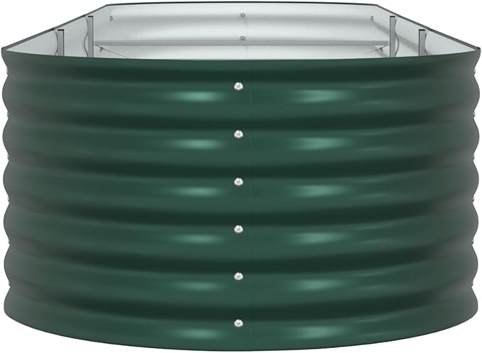 Powder-Coated Garden Raised Bed Metal Planter Box for Vegetables Flowers Herbs Green Galvanized Steel 126 x 31.5 x 17.3 in-609