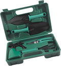 Garden Tool Set with Stainless Steel Shovel Rake and Pruning Shears 5pcs Portable Gardening Tools Kit with Carrying Case for Planting and Outdoor Yard Work