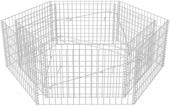 SKM Hexagonal Gabion Raised Bed 63x55.1x19.7