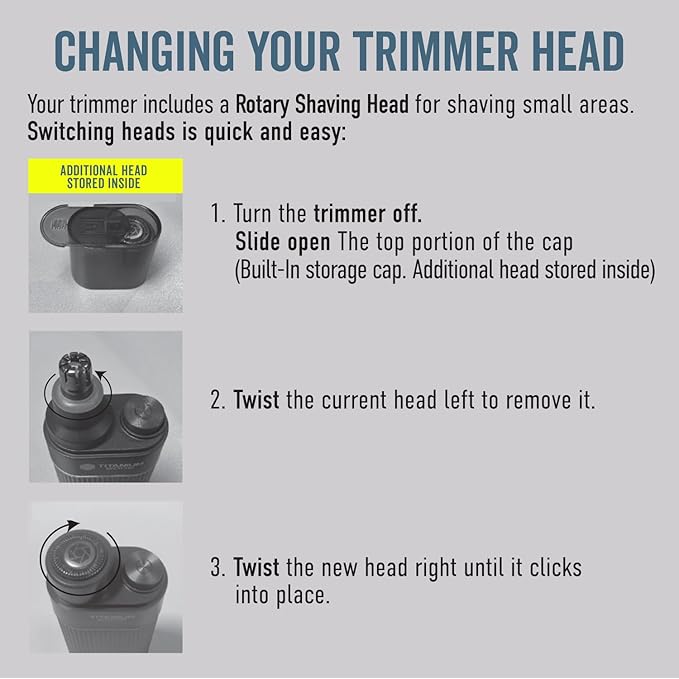 Microtouch Titanium Edge Ear &amp Nose Trimmer – Dual Rotary Blade Heads with Light – Water Resistant – Travel Friendly – Durable Design – Titanium Coated Blades for Precise Comfortable Grooming