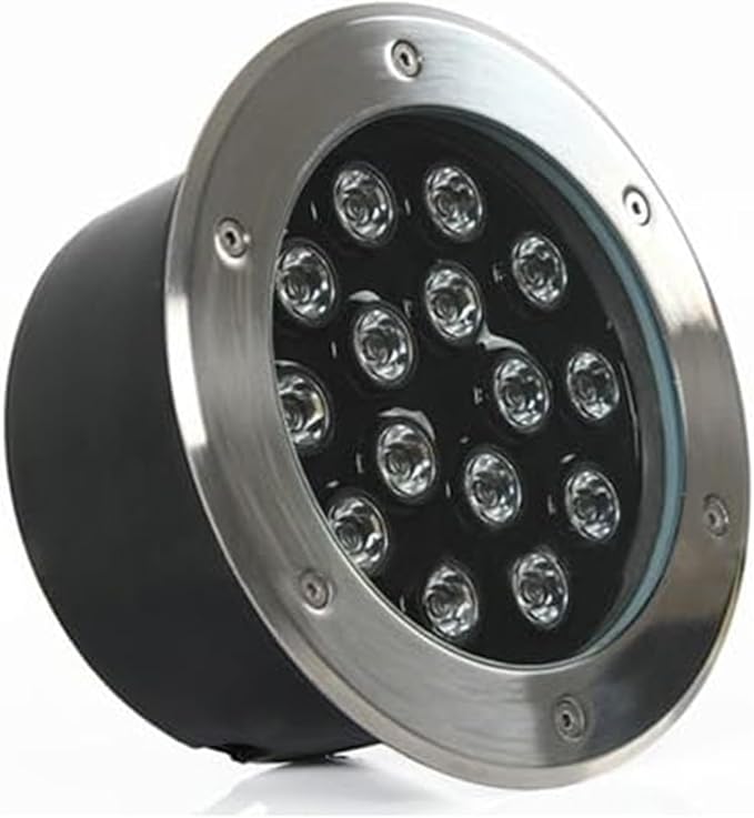 Outdoor Ground Light Round Landscape Lamp IP66 Waterproof Spotlight AC85-110V Embedded LED Underground Light for Garden Patio Fence Step Deck Pathway Landscape Light