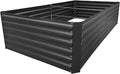 8x4x2FT Metal Raised Garden Bed Kit Galvanized Outdoor Garden Bed Planter Box for Vegetables Flowers Herbs Succulents and More Black