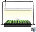 2ft Grow Light for Seed StartingLED Grow Lamp for Indoor PlantsSeedling Grow Light with StandSeed Starter Light Kit with Natural White SpectrumHeight AdjustableIron FrameTimer Outlet