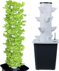 Hydroponic Tower Set DIY Hydroponic Farm Tower Hydroponic Planting System Herb and Vegetable Smart Home Indoor Gardening System(20 Holes)