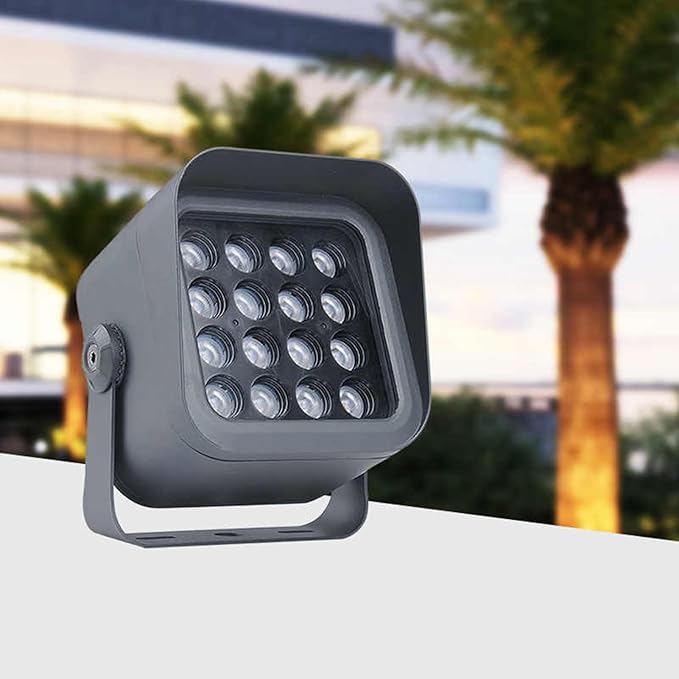 LED Landscape Spotlight - IP65 Waterproof Outdoor Spot Light AC85-265V Ground LED Landscape Light Outdoor Floor Lamp Long Distance Irradiation for Building Lighting(Green Light16w)