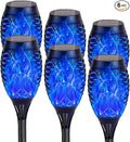 Solar Torch Flame Lights with Flickering Blue Flame Waterproof Outdoor Landscape Decoration Lighting for Garden Lawn Yard Solar Powered (6)