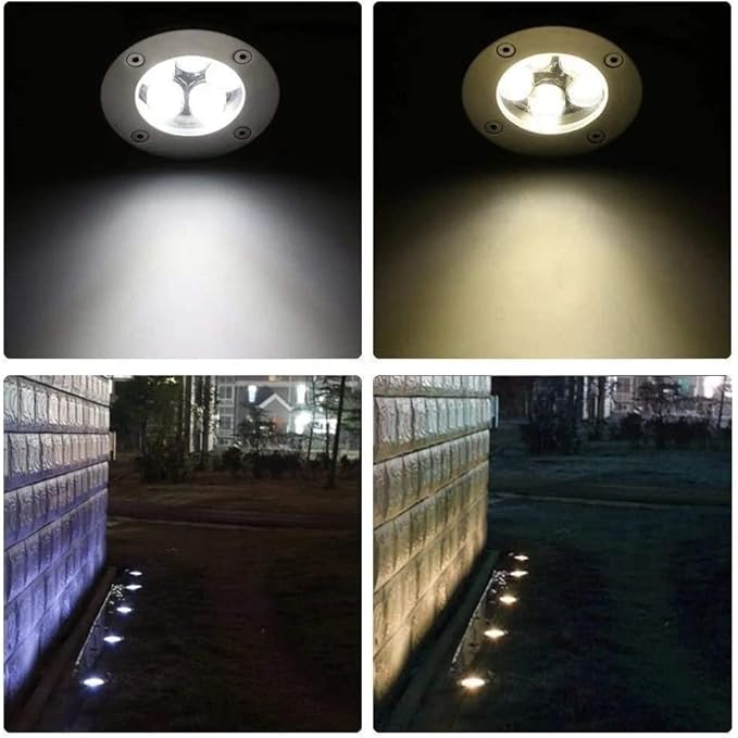 5W Landscape Spotlights Led Landscape Lightingrust Outdoor Garden Lights for Lawn Patio Yard Driveway Step and Walkway/Warm Light（White Light）