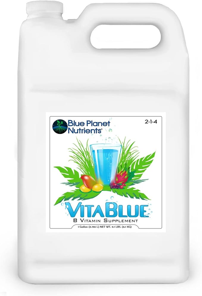 VitaBlue Complete B-Vitamin Supplement for Plants (128 oz) Gallon | Concentrated All Purpose Formula | for All Plants &amp Gardens | Blue Planet Nutrients