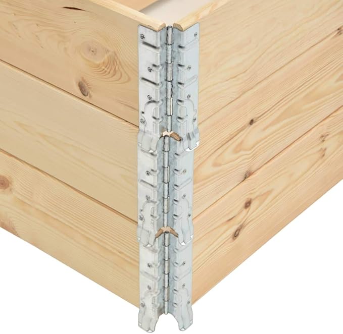 3pcs Stackable and Collapsible Wooden Pallet Collar Raised Garden Bed Small Pet Enclosures Multipurpose and Adjustable Storage Solution with Foldable Design 23.6x31.5-449