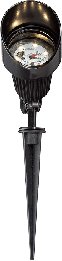 John Timberland Hooded 7 1/2 High Traditional 2 Pack of Outdoor Landscape Spotlights Porch House Exterior Outside LED Bulb Weatherproof Black Aluminum Front Door Patio Garage Home Deck Garden