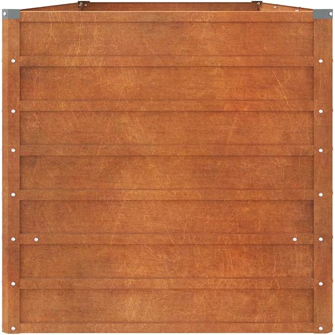 Large Garden Raised Bed Rusty Corten Steel Planter Box Durable 94.5x31.5x30.3 inch Outdoor Rectangular for Vegetables Flowers Herbs Weathering Finish