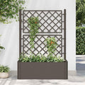 Raised Bed Mocha Plastic (PP) Large Waterproof Materials Gardening Pots &amp Planters 313968