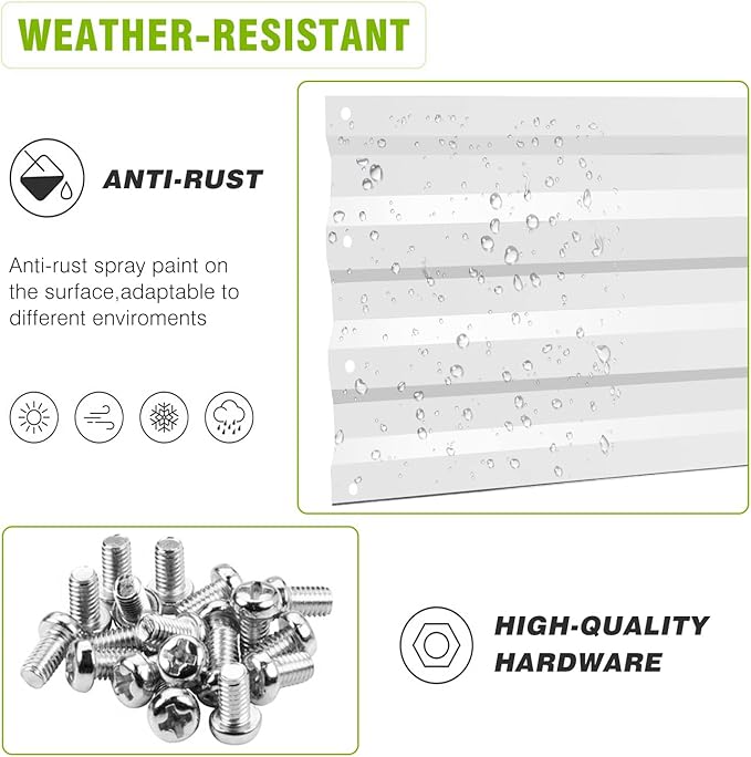 Galvanized Garden Bed Outdoor Raised Garden Bed for Vegetables Flowers and Herbs Planting Boxes Metal Planter Boxes Large Galvanized Steel Raised Bed Kit 8x4x1ft Planter Raised Beds