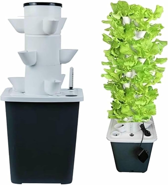 Garden Hydroponic Growing System 15/20/25/30 Pods Hydroponics Tower Aeroponics Grow Kit Aquaponics Planting System with and Vegetables