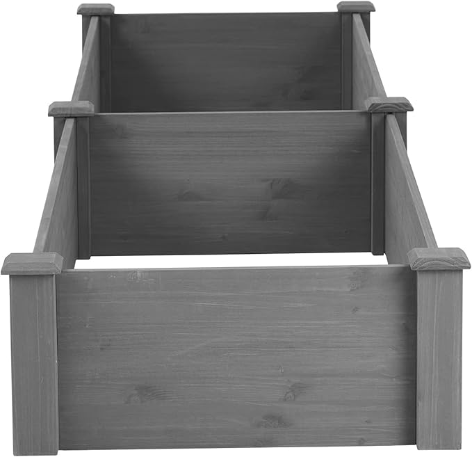 Over Ground Raised Garden Bed 4x2 Feet 96x28x10 Inch Large Planter Box for Vegetables &amp Flowers - Deep Root Space No-Dig Outdoor Garden Kit with Tool-Free Assembly