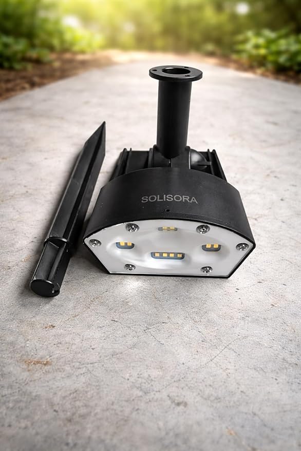 Solar Outdoor Lights 4-Pack Super Bright LED Spotlights Waterproof Garden Path Lights Yard &amp Landscape Lighting Auto On/Off Black