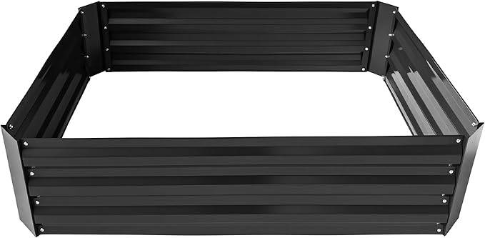 Relaxdays Raised Bed with Greenhouse for Flowers Plants and Vegetables H x W x D: 92 x 125 x 95 cm Garden Plant Bed Black