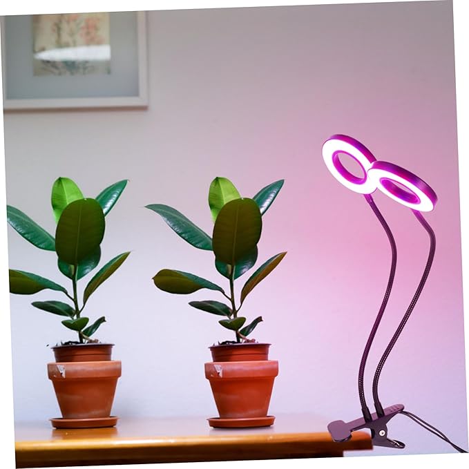 Led Plant Growth Lamp Seed Starting Grow Lights Dual-Head Clamp Light Indoor Greenhouse Lighting