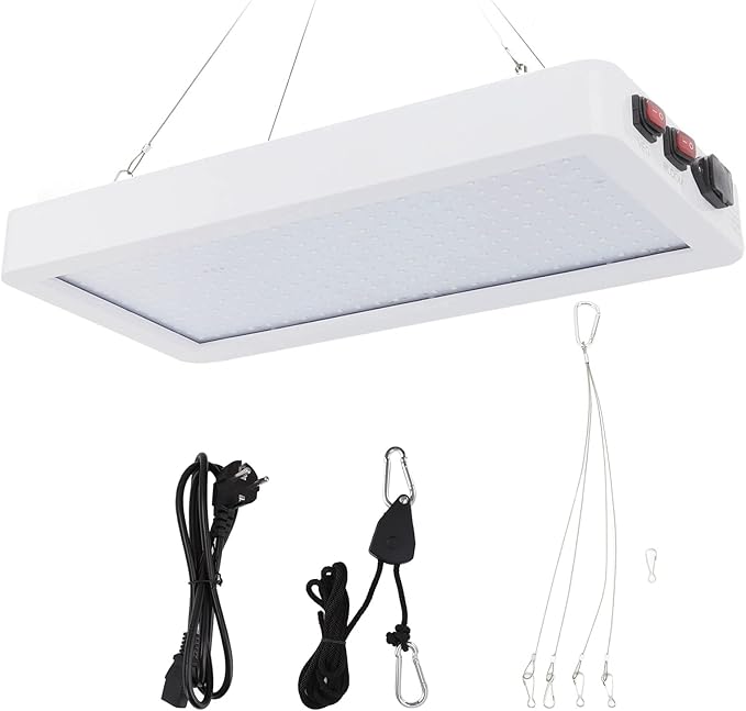 Luqeeg LED Grow Light Full Spectrum Grow Lights 2000W Plants Veg Flower Growing Lamps Board with 3 Gears with Double Switch for Seedlings Succulents Indoor Cultivation Veg and Flower(US)