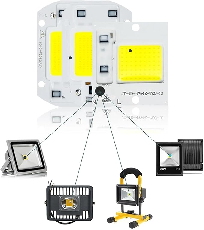 10Pcs/lot LED Chip Diode 110V 220V LED Lamp No Need Driver for Flood Light Spotlight LED Full Spectrum Plant Growth Lamp chip(Cold White220V_10W)