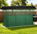 Open Bottom Raised Garden BedGalvanized Steel Planter BoxCrop Cage and Shade Cloth with Raised Garden Bed
