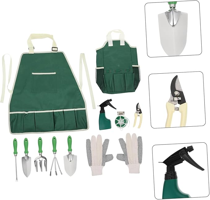 11pcs Garden Tool Planting Tools Set Gardening Shovel Rake for Women Non-Slip Handle Easy to Carry