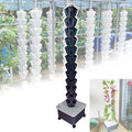 Hydroponics Tower Garden Vertical Growing System KitAquaponics Growing SystemNursery Germination Kitwith Hydrating Pump Adapter.for Herbs Fruits and Vegetables(Black10layers)