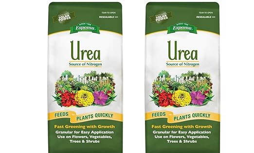 Espoma Urea Nitrogen Fertilizer 45-0-0 4lb. Bag Promotes Growth in All Flowering Plants Trees Shrubs and Vegetables. Granular for Easy Application. Pack of Two