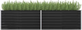 Raised Garden Bed Large Capacity Galvanized Steel Planter Box 126 x 31.5 x 30.3 in for Outdoor Vegetables Herbs and Flowers