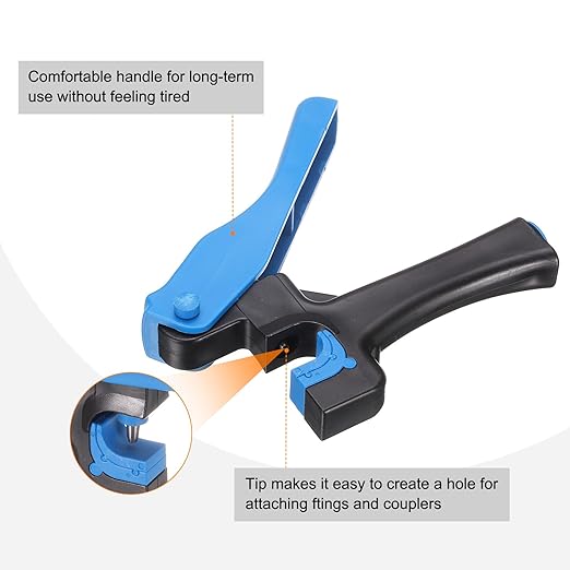 HARFINGTON 3pcs 3mm Drip Irrigation Tubing Hole Punch for Easier 1/4 Inch Fitting Emitter Insertion Drip Tube Hole Punch Fitting Insertion Tools for Laying Branch Drip Pipes