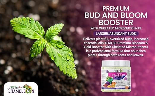 Funny Chameleon 0-50-30 Premium Bud and Bloom Booster with Chelated Micronutrients for Use in Soil and Hydroponics Super Concentrated Flower Fuel (1 LB)