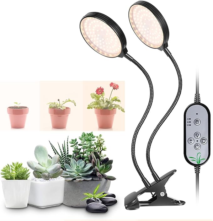 Grow Lights for Indoor Plants Plant Grow Light Plant Lights for Indoor Growing Plant Grow Lights Indoor with Options for 4h 8h or 12h and Five Levels of Brightness for Any