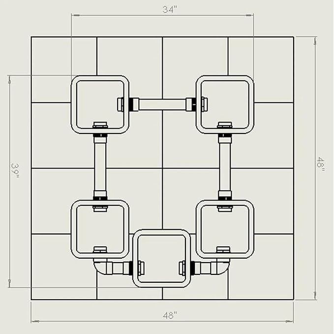 Recirculating Deep Water Culture RDWC Hydroponic Grow Kit System 5 Gallon 4 Site with Connected Reservoir