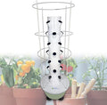 Stackable Plant Tower Vertical Tower Planters Hydroponic Tower Balcony Hydroponic Growing Systems Hydro Culture Grow Tower Leaning Tower of Herbs B(36Pots)