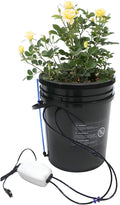 DWC Hydroponics Growing Bucket Self-Watering Plant Grower Indoor Garden with Air Pump Includes Clay Pebbles and 5 Gallon Bucket for Vegetables Flowers