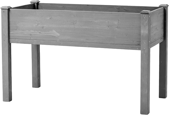 48x24x30 inch Raised Garden Bed with Legs Elevated Wooden Planter Box for Outdoor Plants Flowers Fruits Vegetable Herb Growing